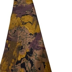 StringBeans Men’s Neck Tie Pattered Gold Brown 55X 3 1/2 inches Vintage 80’s